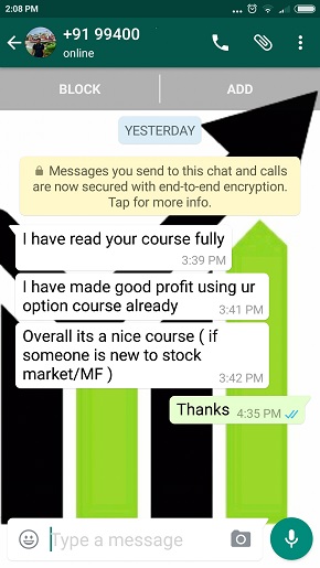 Testimonial by a New Investor