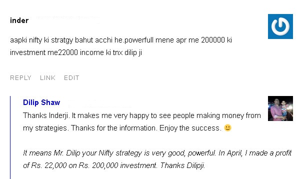 Testimonial by Mr. Inder Results may vary for users