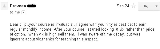 Testimonial by Praveen - Results may vary for users