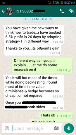 WhatsApp Testimonial December 2015