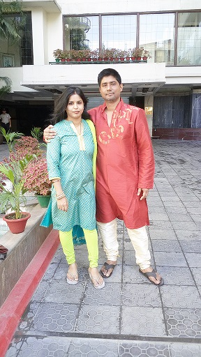 My Wife and myself near Kamakhya Temple in Guwahati