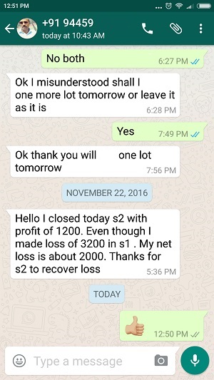 WhatsApp Testimonial - 22-Nov-2016